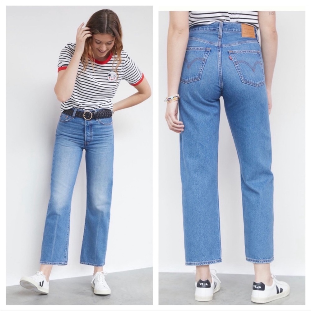 Levi’s Ribcage Super High Rise Straight Ankle Jeans 30x27
